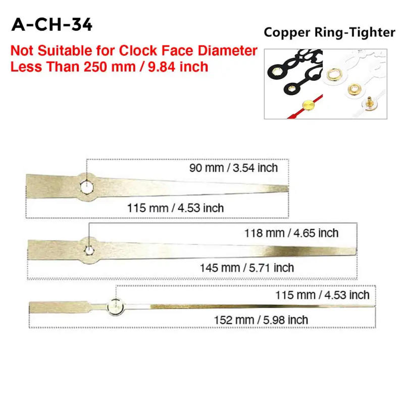 Description Picture 3 of itemMCDFL Gold Clock Hands Machinery for Wall Watch DIY Mechanism Kit Insert Hours Quartz Movement Office Table Desk Clockwork Geek