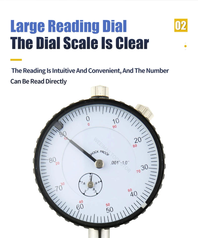 Description Picture 6 of item0-1" Dial Indicator Imperial Dial Bore Gauge Indicator Hour Type Micrometer Gauges For Measurement Tools Comparator Watch Metric