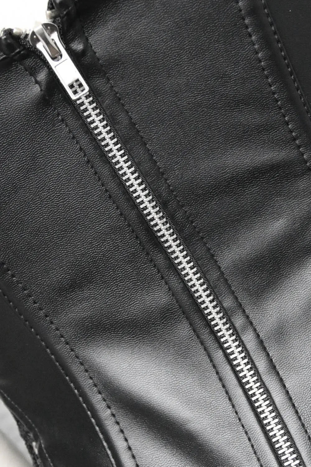 Description Picture 5 of itemHollow Out Black Court Lacewomen Sexy Slim Bustier Leather Lingerie Pant Controltop Corsets Bodice Corsage Bustier Dress Shaper