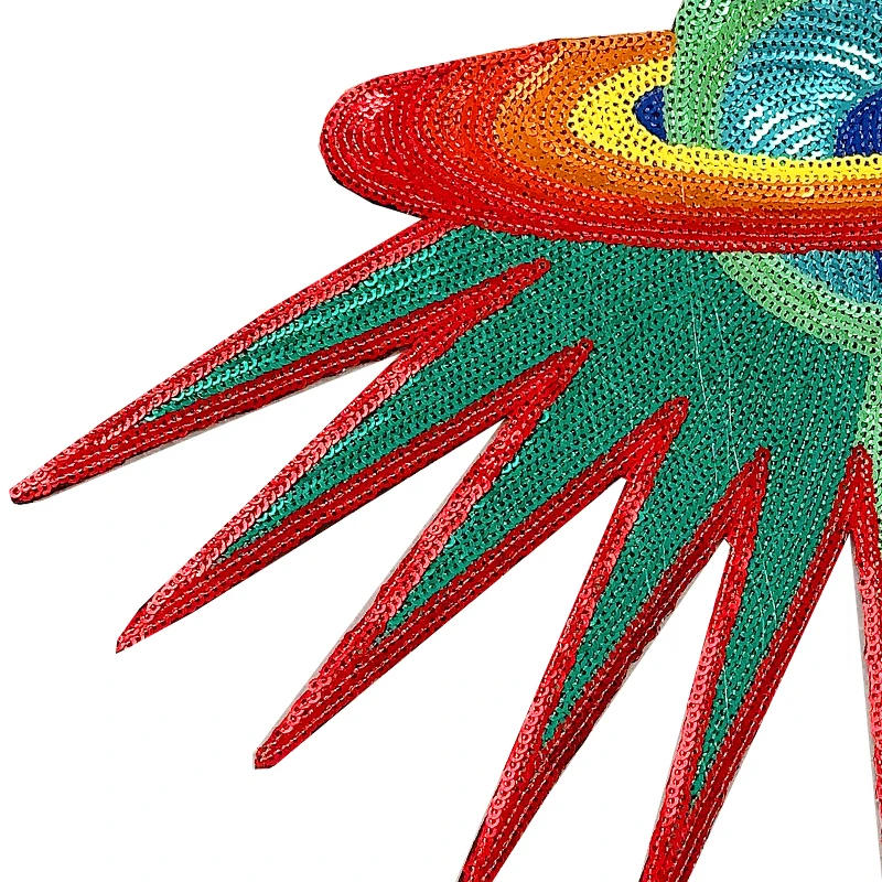 Description Picture 5 of itemSequins Alien spacecraft Badge Cloth Patch Sticker Clothing Accessories Iron on Patches for Clothing Wholesale Patches