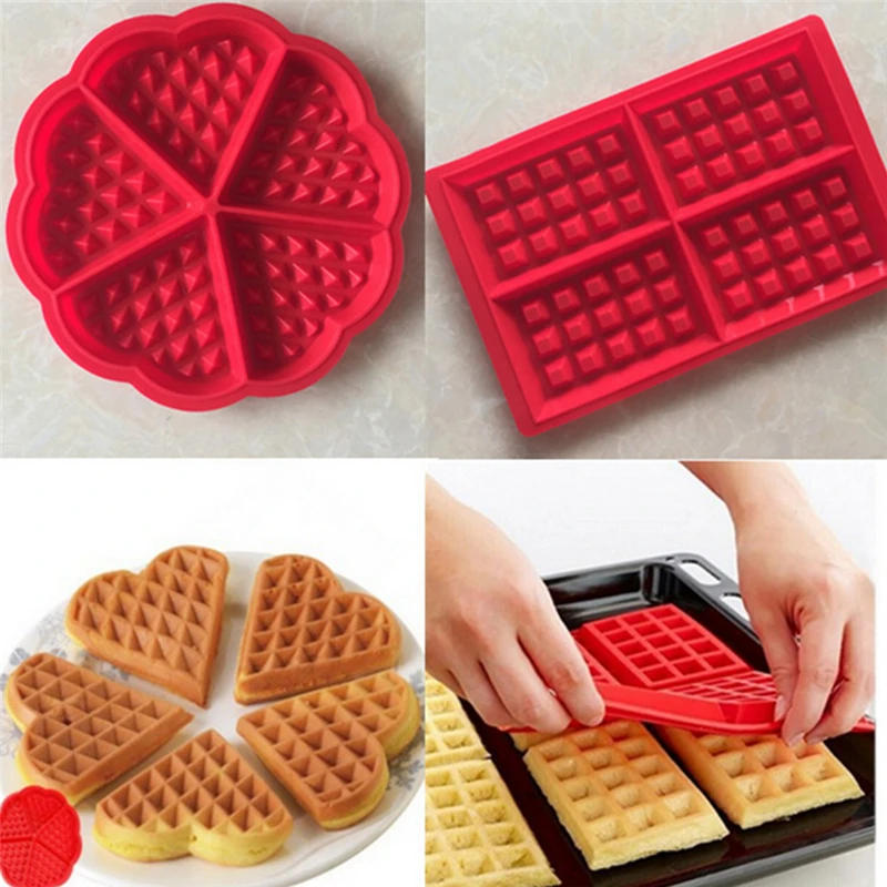 Description Picture 4 of itemWaffle Makers for Kids Silicone Cake Mould Waffle Mould Silicone Bakeware Set Nonstick Silicone Baking Mold Set