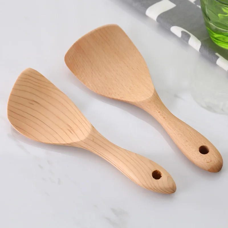Description Picture 6 of item3 Types Wooden Rice Paddle Rice Spoon High Quality Rice Scoop Sushi Rices Paddle Tableware Spoon Dinnerware Kitchen Gadgets Tool