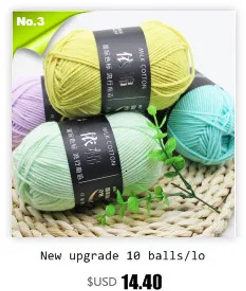 Description Picture 4 of itemHot Sale Multi Color Cotton Silk Knitting Yarn Soft Warm Baby Yarn for Hand Knitting thread Supplies 50g/lot