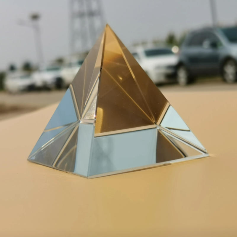 Description Picture 3 of itemColor Prism Pyramid Crystal Energy Generator Prisms 80mm K9 Glass Teaching Experiment Tool Customizable Family Decoration Gift