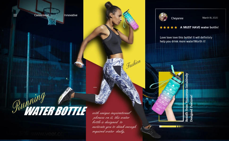 Description Picture 2 of item1Liter Portable Water Bottle with Straw Motivational Sports Water Bottle Leakproof Bottles Drinking Outdoor Travel Fitness Jugs