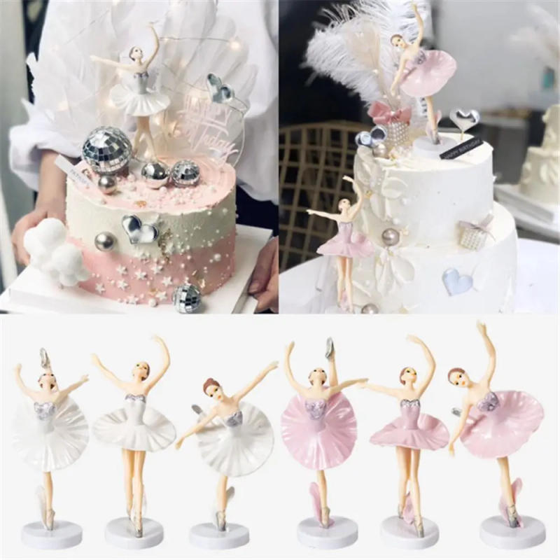 Description Picture 3 of itemHot Ballet Girls Cake Topper Dancing Girl Doll Decor Wedding Birthday Cake Decor Baby Girl 1st Favor Happy Birthday Party Decor