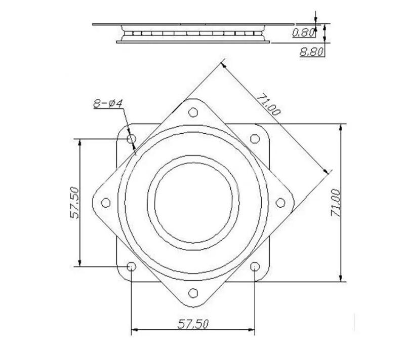 Description Picture 2 of item1pcs New Style Lazy Susan Ball Bearing Metal Swivel Plate Rotation 360 Degrees Great For Mechanical Projects Hardware Fitting