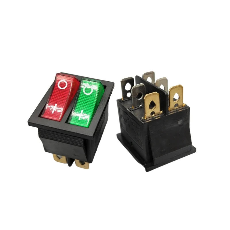 Description Picture 6 of item1PCS KCD8 6PIN 16A 250V 20A 125V Double Light Switch Rocker Switch Waterproof ON-OFF KCD6 Boat Power Switch