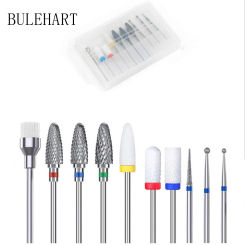 Milling Cutter For Manicure Set 10 Pcs Ceramic  Nail Drill Bits Removing Gel Varnish Tool