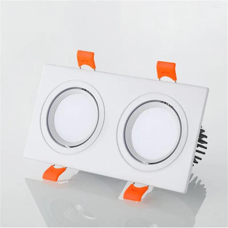 Description Picture 6 of itemAnti-glare Double Square Dimmable LED Downlight COB Recessed LED Ceiling Lamp Spot Light 20w 24W 30W AC85-265V Indoor Lighting