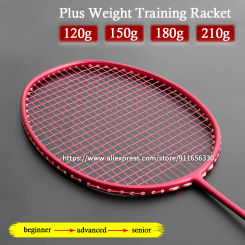 Training Heavy 100% Carbon Fiber Badminton Rackets G4 High Tension 34LBS Professional 120G 150G 180G 210G Attacking Racquet Bags