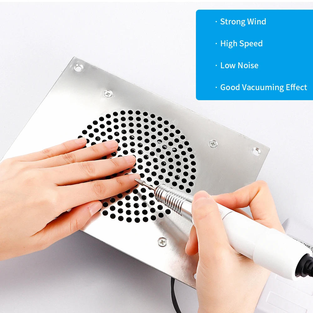 Description Picture 6 of itemBuilt-in Table Desk Nail Dust Suction Vacuum Cleaner Nail Polish Dust Collector Manicure Machine Nail Gel Vacuum Remover Device