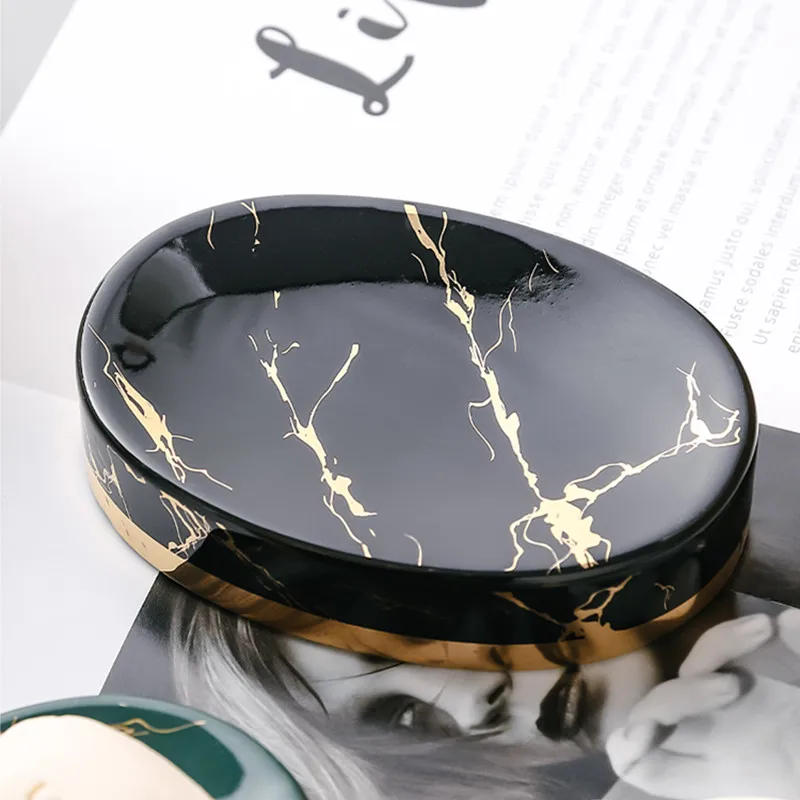 Description Picture 6 of itemSoap Dish, Marble Look Bar Soap Holder Soap Sponge Tray Soap Case Box Saver for Bathroom Shower Kitchen Sink-  Marble Look