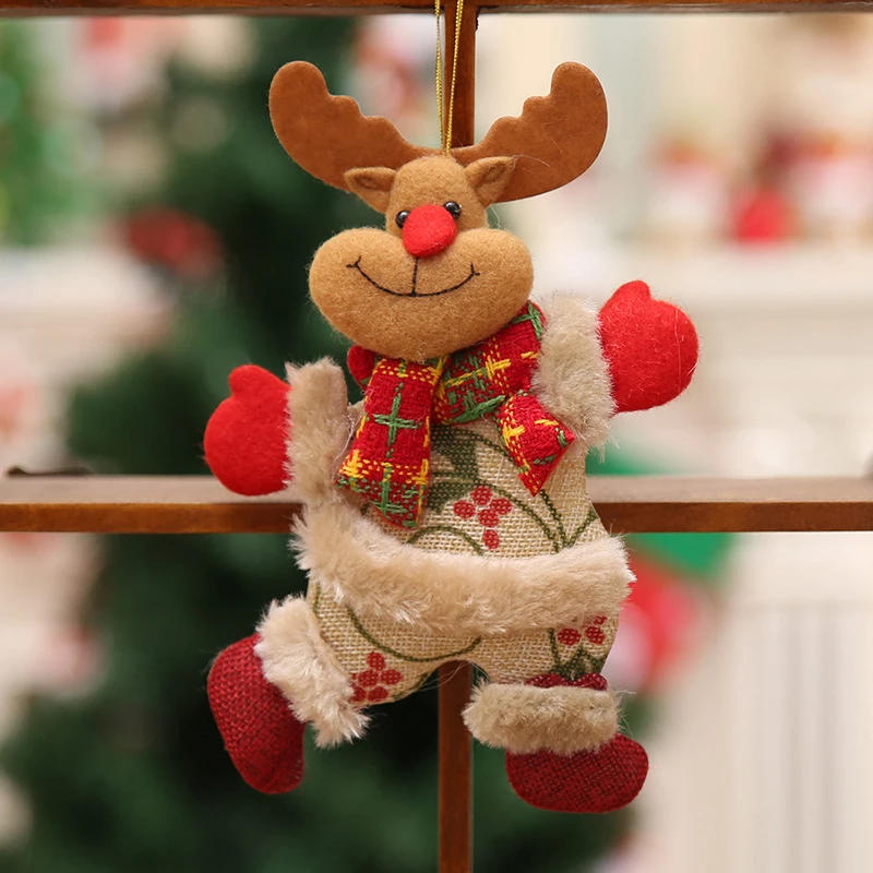 Description Picture 6 of itemHappy New Year Christmas Ornaments DIY Christmas Gifts Santa Snowman Tree Pendant Doll Ornaments adornos de navidad