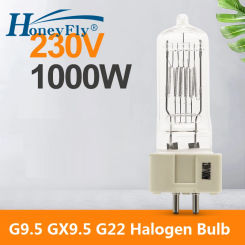 HoneyFly GX9.5 GY9.5 G22 Halogen Lamp Bulb 230V 1000W Capsule Clear 25000LM Aero Ship Light Warm White