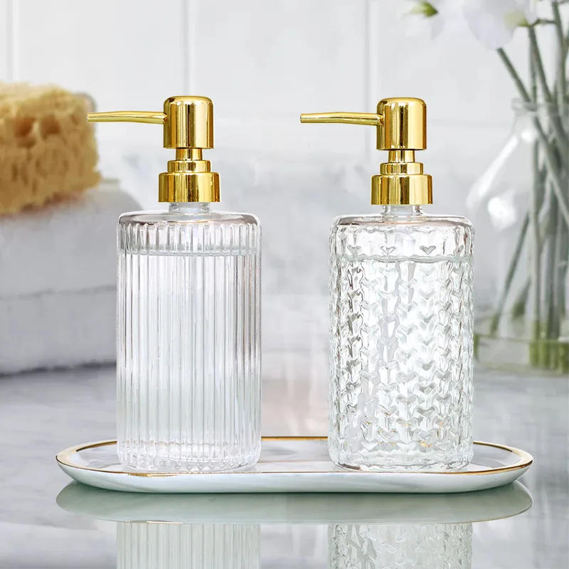 Description Picture 2 of itemTransparent Glass Lotion Bottle Hand Sanitizer Bottle Shampoo Bottles Shower Gel Bottles Bathroom Accessories Soap Dispenser