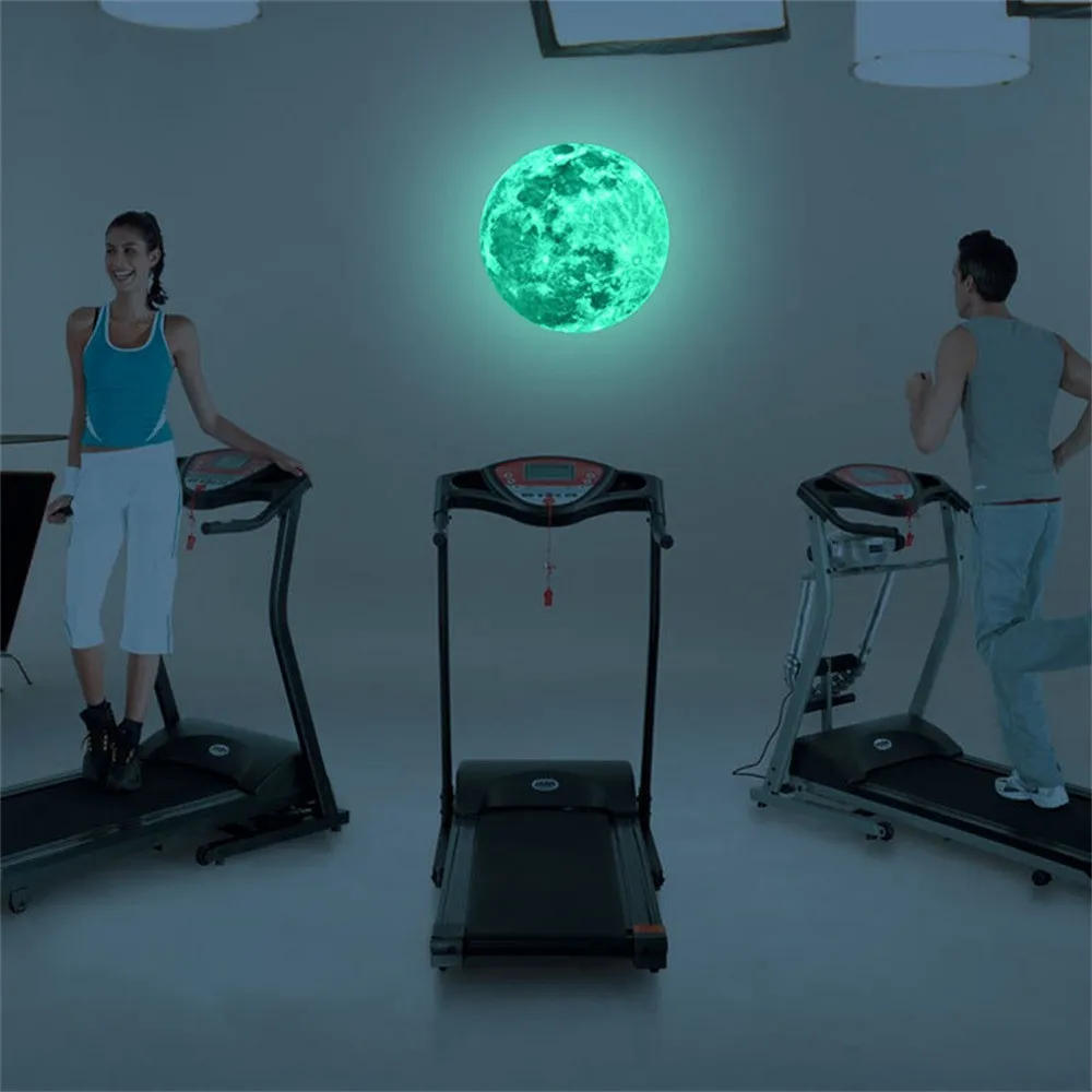 Description Picture 6 of itemHot Sale Aesthetic 3D Luminous Glow In The Dark Moon Wall Sticker Removable Decoration Fluorescent Sticker Home Room AA