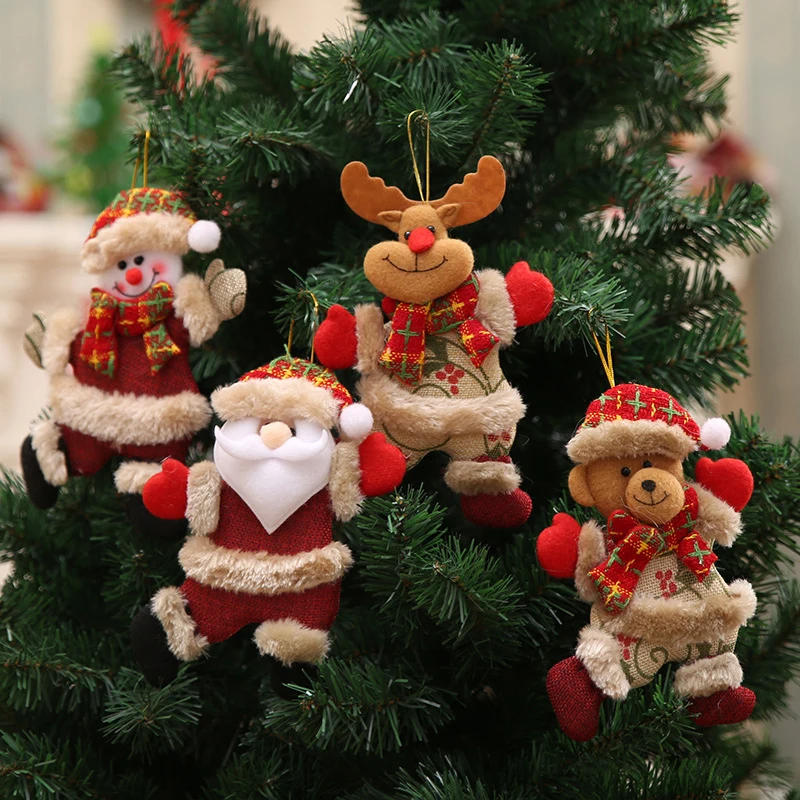 Description Picture 3 of itemHappy New Year Christmas Ornaments DIY Christmas Gifts Santa Snowman Tree Pendant Doll Ornaments adornos de navidad