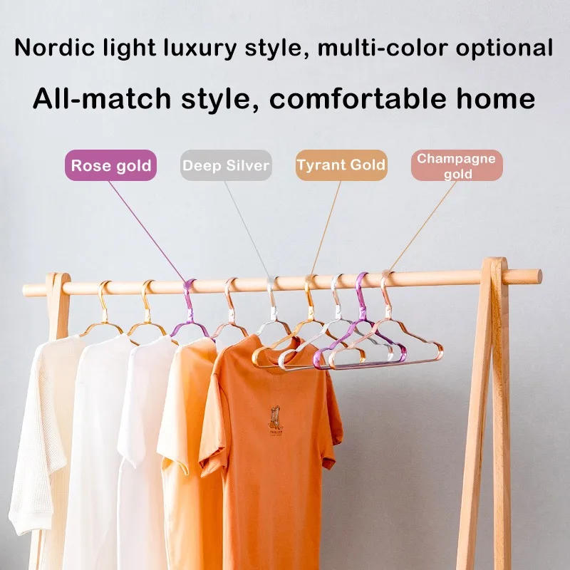 Description Picture 4 of itemAluminium Alloy Clothes Hangers 10pcs Coat Hangers Anti-slip Seamless Metal Drying Rack Wardrobe Organizer Clothing Storage Rack