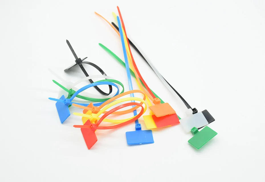 Description Picture 4 of item30pcs  4*150mm Nylon Cable Ties tag labels Plastic loop Ties markers Cable Tag self-locking Zip Ties Easy mark red blue green