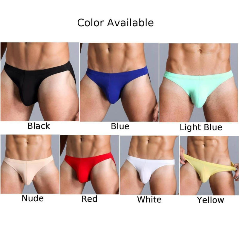 Description Picture 3 of itemMens Sexy Underwear Gay Sexy Briefs Transparent Man Underwear Slip Breathable Silky Quick-Drying U-convex Pouch Underpants Thong