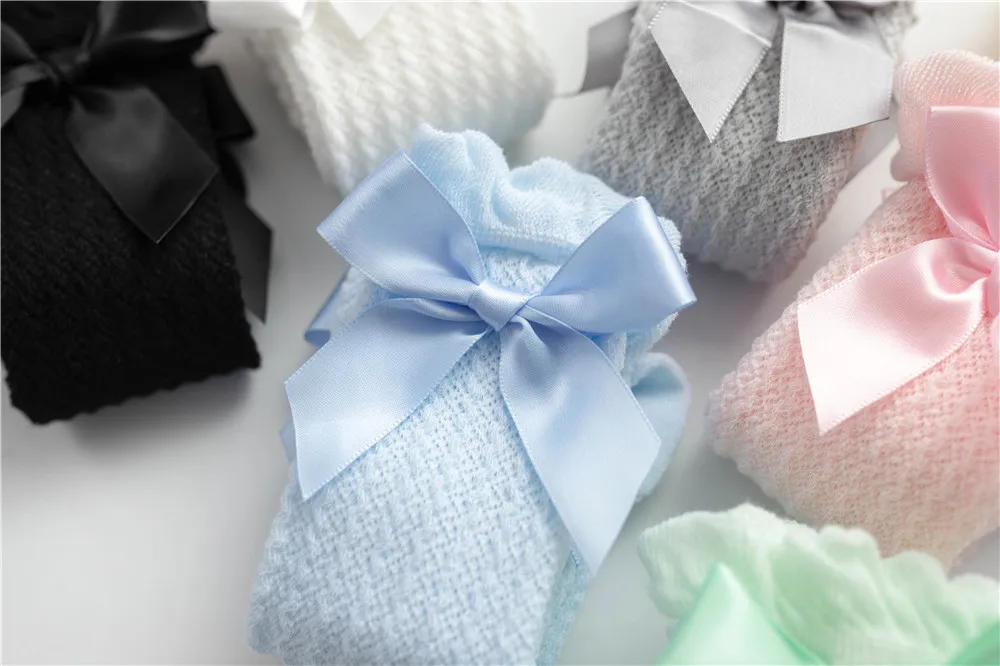 Description Picture 6 of itemChildren's Socks Mesh Bow Baby Socks Summer Thin Anti-mosquito Socks Toddler gir princess bowknet Mesh Bear Sock