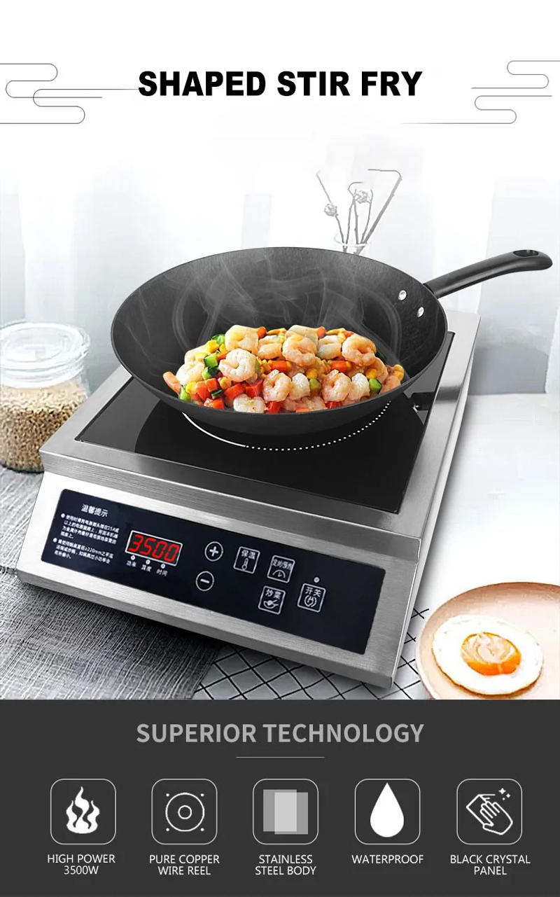 Description Picture 3 of itemInduction Cooker Household 3500W High-Power Commercial Battery Stove Stir-Fry Cooking Appliances