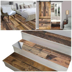 3D Wooden Vintage Stair Sticker Stairway Vinyl Floor Door Adhesive DIY Waterproof Staircase Wallpaper Removable Decal Home Decor