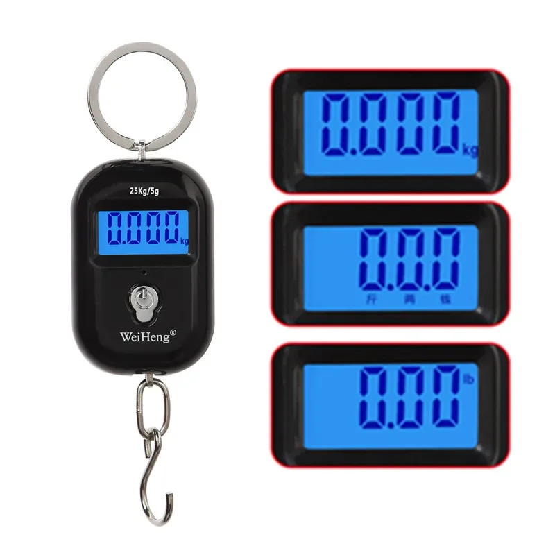 Description Picture 4 of itemMini Digital Scale 25Kg 5g Electronic Fishing Weight Pocket Luggage Scales Hanging Hook Mini Keychain LCD Weighing Balance