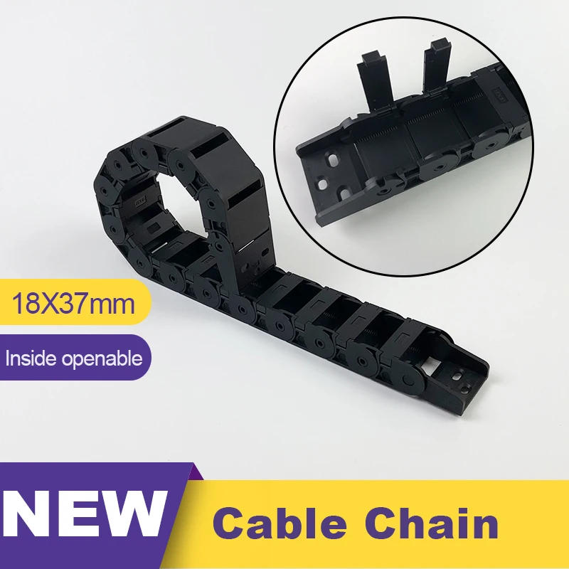 Description Picture 3 of itemCable Chains 18*37mm Bridge Type Inside Openable 1 Meter Plastic Towline Transmission 18x37 18*37 Drag Chain for Machine