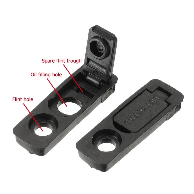 Description Picture 6 of item10pcs/Set Universal Reduce Gasoline Volatile Black Rubber Bottom & Copper Wired Cotton Wicks For Zippo Lighter Smoking Accessory