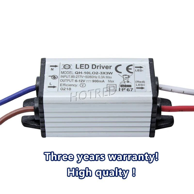 Description Picture 6 of itemWaterproof IP67 LED Driver Power Supply 10W 900mA DC6-12V 2-3x3w Aluminum Case Lighting Transformers