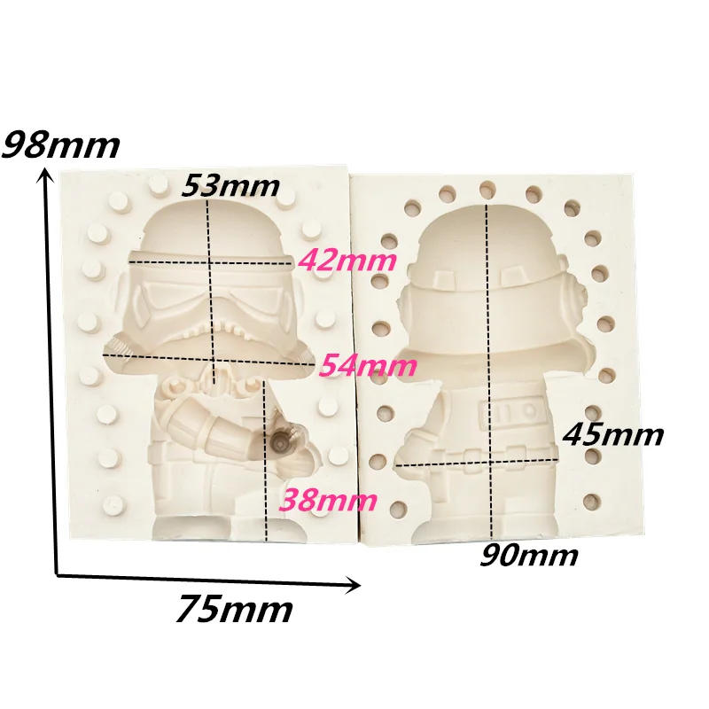 Description Picture 3 of item3d War Gun Soldier Silicone Mold Kitchen Resin Baking Tool DIY Pastry Cake Fondant Moulds Dessert Chocolate Lace Decoration