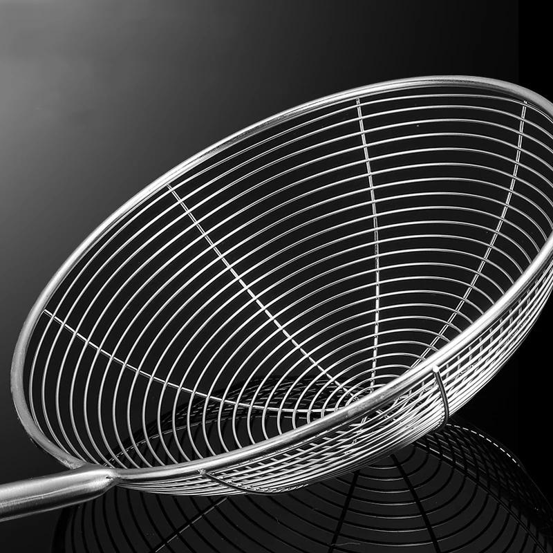 Description Picture 5 of item304 Stainless Steel Spider Wire Strainer for Cooking & Frying, Colander Ladle Skimmer with Wooden Handle - Kitchen Tools