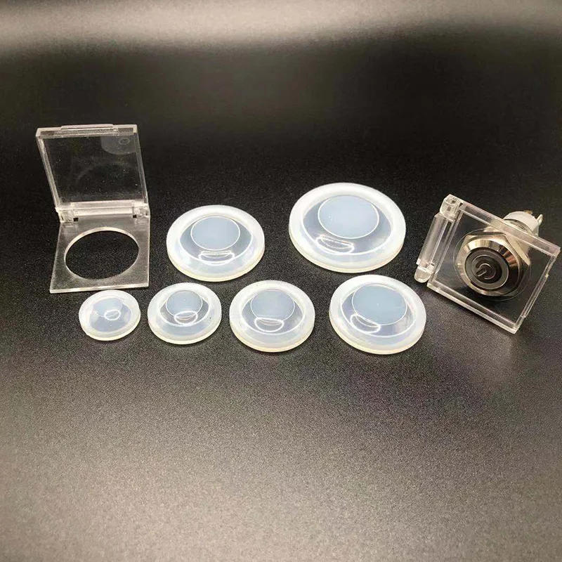 Description Picture 3 of item12mm 16mm 19mm 22mm 25mm 30 Metal Button Switch Round Waterproof and Dustproof Leather Waterproof Cap Transparent Silicone Cover