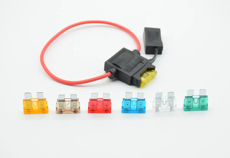 Description Picture 4 of itemWaterproof Power Socket Small Blade Type inline InLine Fuse Holders with 5/7.5/10/15/20/25/30A Fuse auto Car Replacement   AWG
