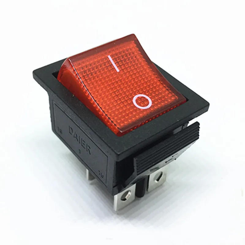 Description Picture 3 of itemKCD4 1PCS Rocker Switch Power Switch+ transparent waterproof soft sealing cap  ON-OFF  4 Pin 16A 250VAC/ 20A 125VAC