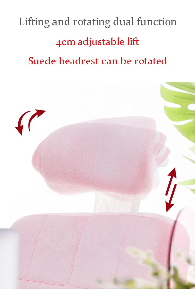 Description Picture 4 of itemComputer chair flannel with footstool office home comfortable reclining latex game chair girls anchor live game chair rotatable