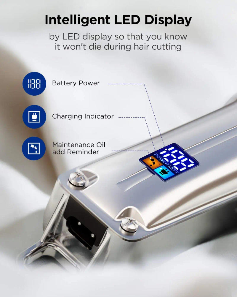 Description Picture 5 of itemLimural Hair Clippers for Men Professional Hair Cutting Kit Beard Trimmer Barbers Cordless Close Cutting T-Blade Trimmer Kit