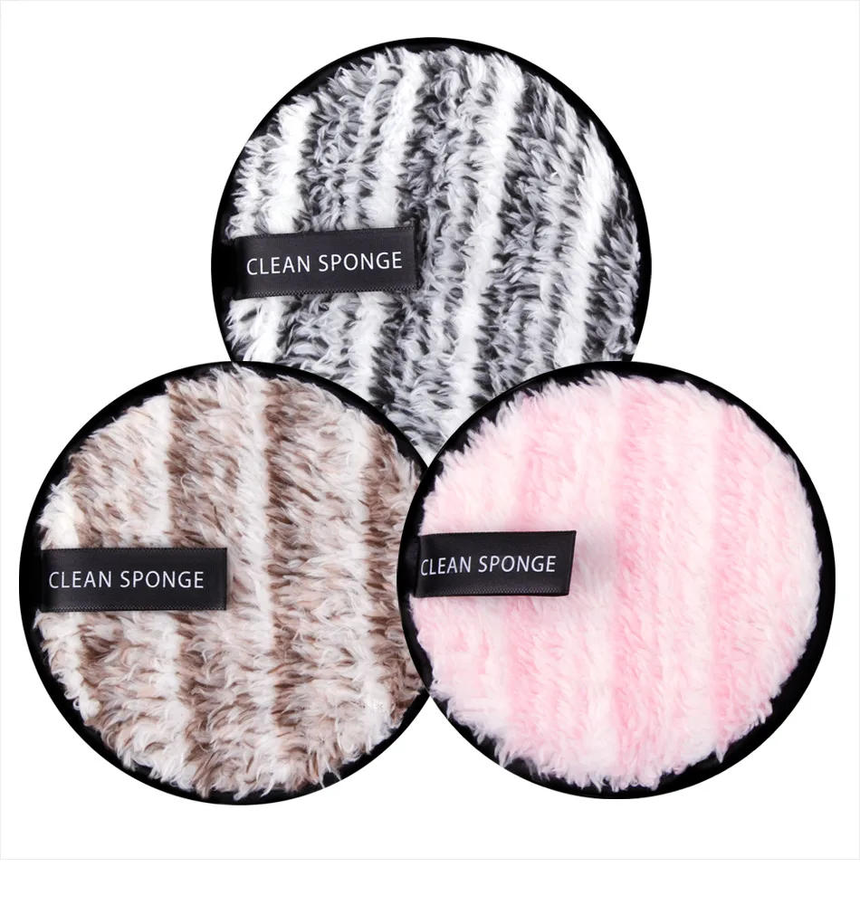 Description Picture 4 of item1/3Pcs Makeup Remover Pads Microfiber Reusable Face Towel Make-up Wipes Cloth Washable Cotton Pads Skin Care Cleansing Puff