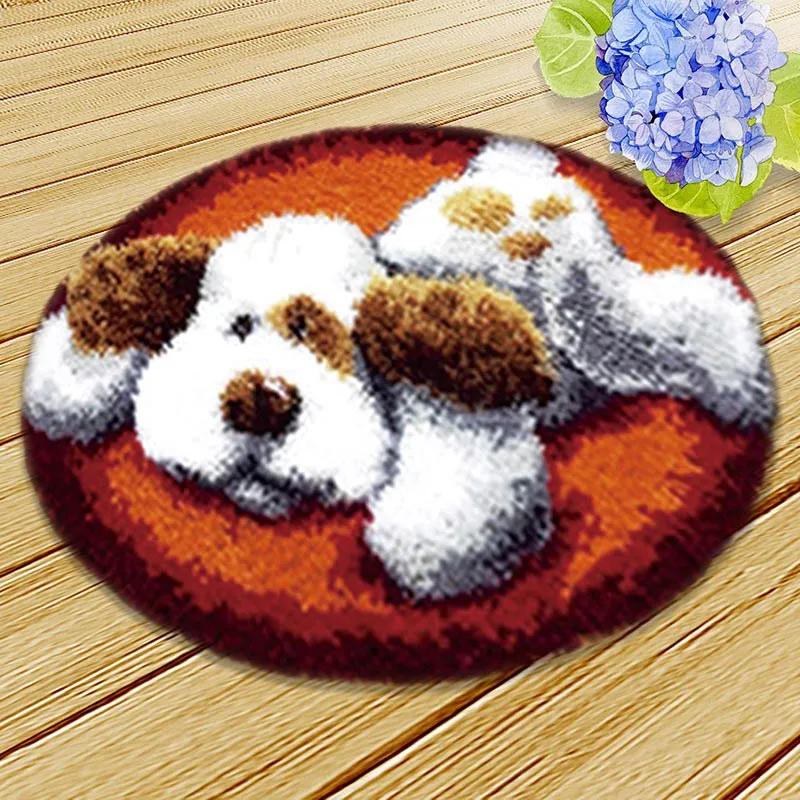 Description Picture 6 of itemPrajna Carpet Embroidery Latch Hook Kit Cartoon Animal undefined Latch Hook Rug Button Pad Package Smyrna Package Carpet DIY