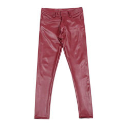 PU Faux Leather Pants Style Men's Tight Imitation Leather Trousers High Elastic Motorcycle Boots Trousers Ankle Pencil Legging