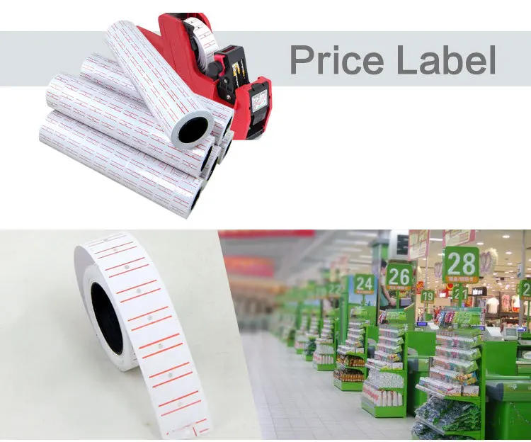 Description Picture 3 of item10 Roll/lot Price Label Tag for MX-5500 Price Gun Label Sticker, 4000pcs White and Color Retail Shop Price Gun Label