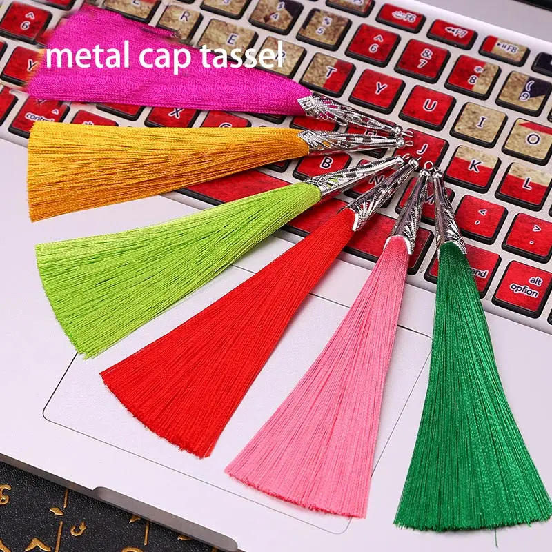 Description Picture 4 of item10pcs 8CM Polyester Silk Tassel Fringe Brush Tassels Trim for Crafts DIY Jewelry Findings Home Decor Sewing Curtains Accessories