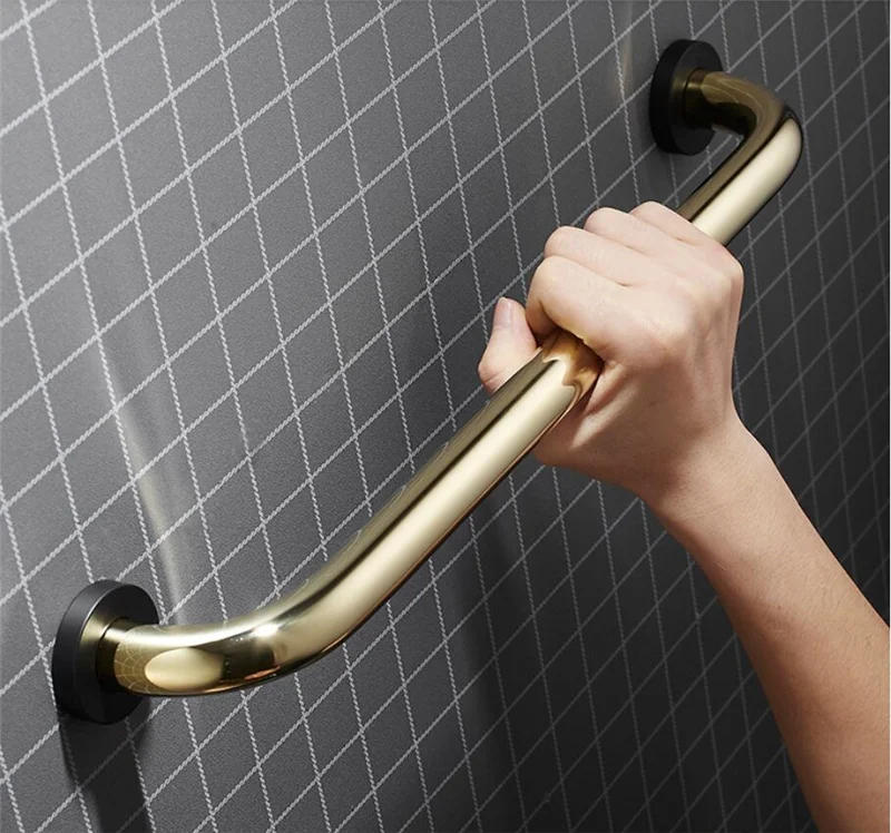 Description Picture 4 of itemSoild Brass Bathtub Armrest Bathroom Safety Handle Gold Bath Stairs Barrier Free Elderly Antiskid Toilet Copper Handrail 35/45CM