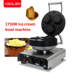 XEOLEO Ice Cream Waffle Cone Maker Machine Ice Cream Bowl Maker Ice Cream Container Crispy Taste Non-stick Pan Commercial&DIY