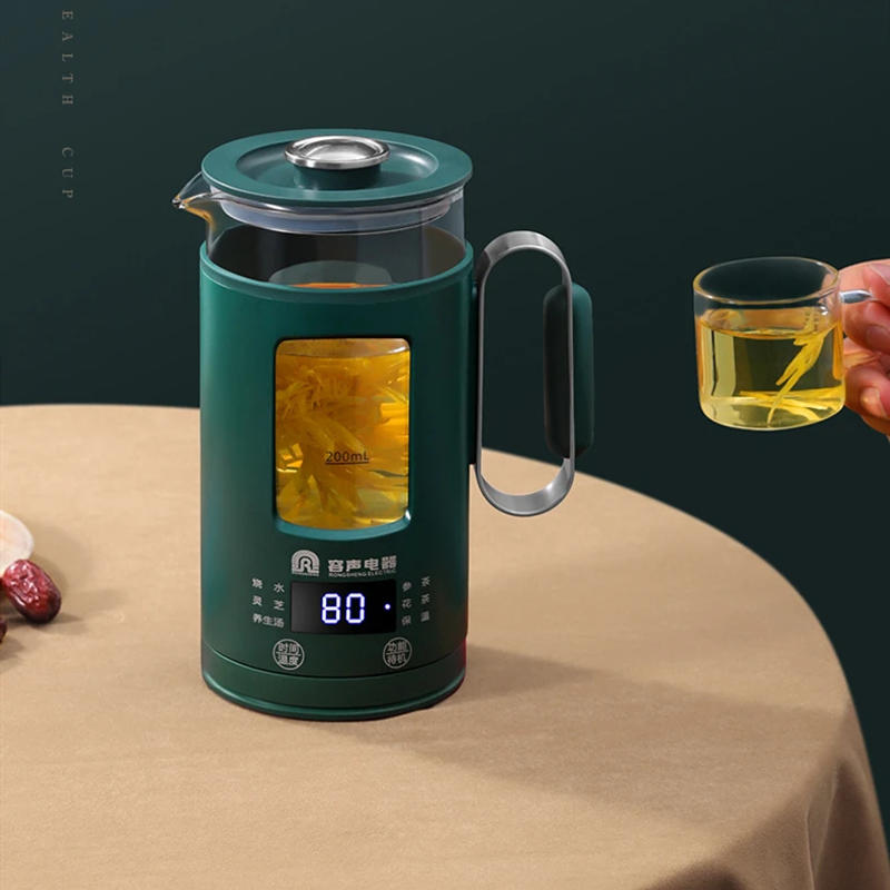 Description Picture 3 of itemPortable household mini health preserving pot glass tea maker hot water cup kettle boiled flower teapot 220v