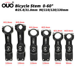 OUO Adjustable Bicycle Handlebar Stem 25.4/31.8mm Bar Riser MTB Mountain Bike Stem Aluminum Front Fork Stem Adapter