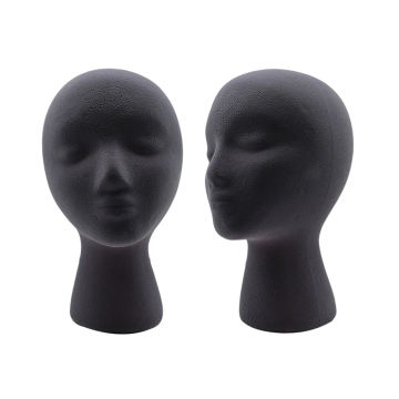 Practical Female Styling Flocking Head Mold Wig Glasses Holder Stand