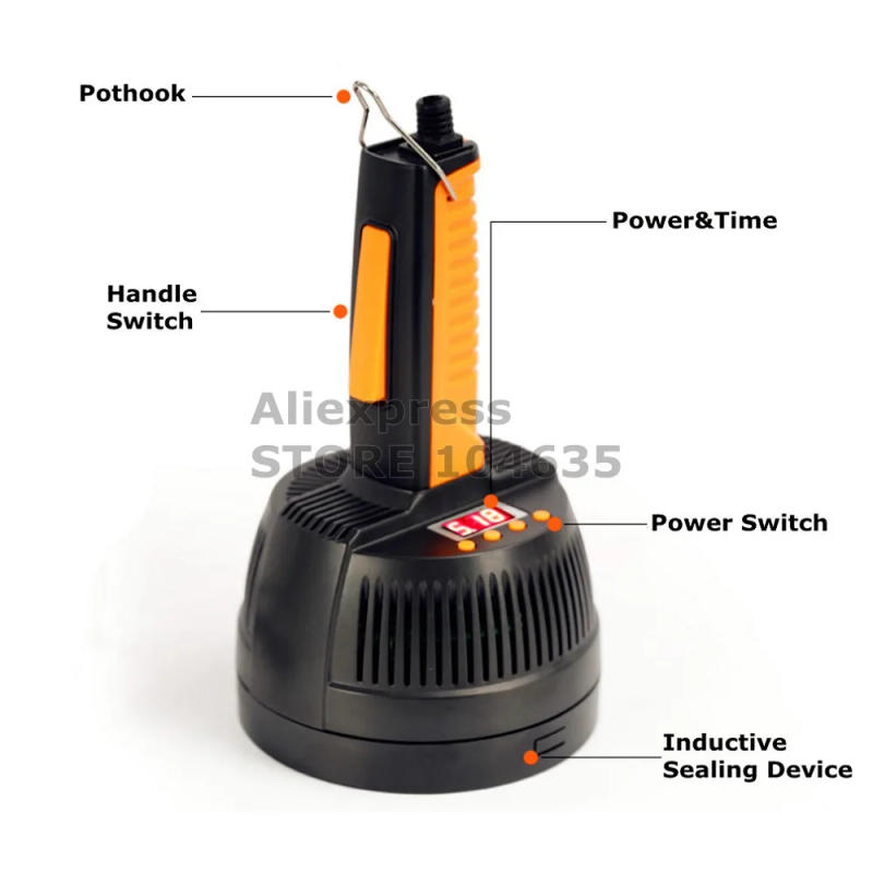 Description Picture 6 of itemProtable Handheld Induction Sealer Electromagnetic Bottle Sealing Machine Aluminum Foil Plastic Cap Lid Seal Can Pack Equipment